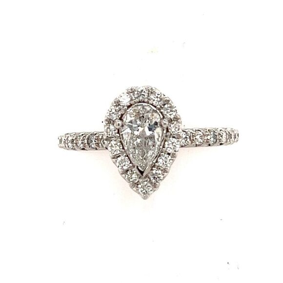 Diamond Engagement Ring 14k White Gold 0.90 TCW Certified $4,950 210736 - Picture 6 of 12